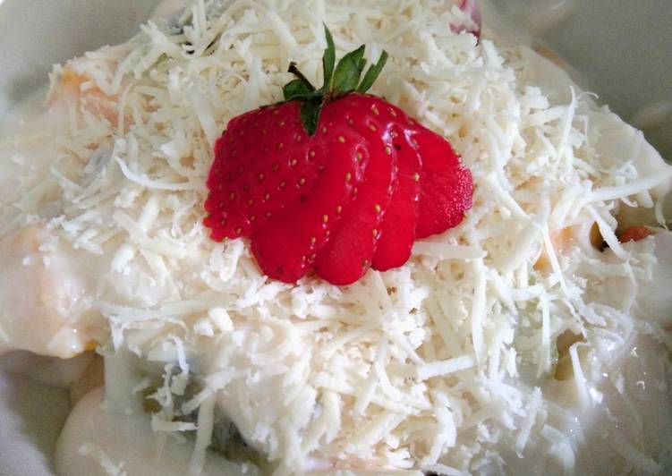 Salad buah keju #salju