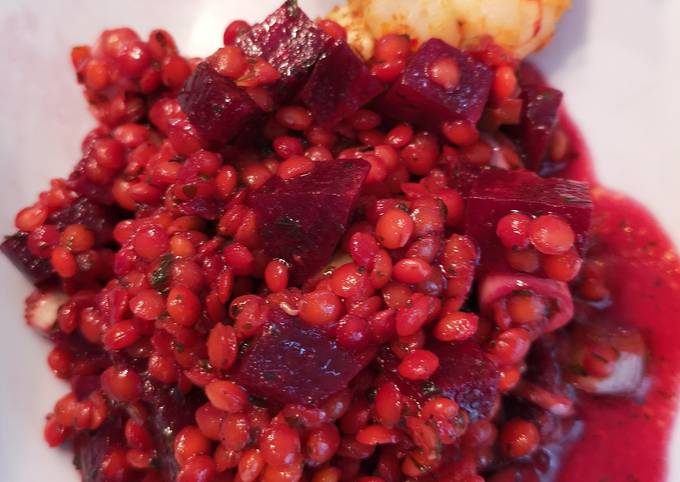 Rote-Linsen-Salat mit Roter Bete