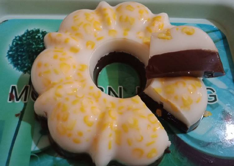 Puding coklat jagung manis