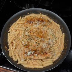 Cajun chicken pasta A picture of Cajun chicken pasta.