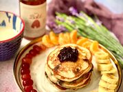 A picture of eggless pancakes