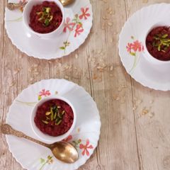 A B C halwa apple, beetroot and carrot halwa A picture of A B C halwa apple, beetroot and carrot halwa.