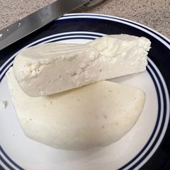A picture of Homemade Paneer Cheese 🧀🥛🍋.