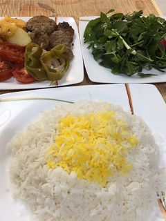 عکسی از دستور كباب ديگي مطبق با پلو