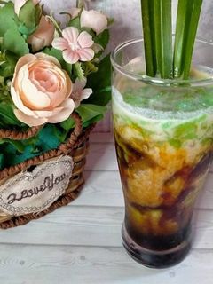 Foto resep Es cendol tepung beras gula merah