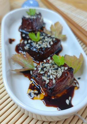 Une photo de 🥢Dés de Pastèque Sauce Teriyaki