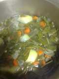 Vainas con patatas y zanahorias