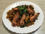 Pasta de cigala con espárragos