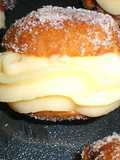 Ricas bombas rellenas con crema pastelera de naranja