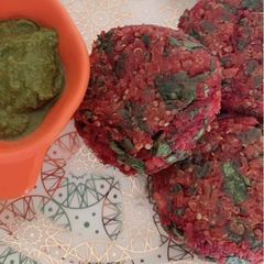 A picture of Beetroot Spinach Quinoa cutlets/ Kebab.