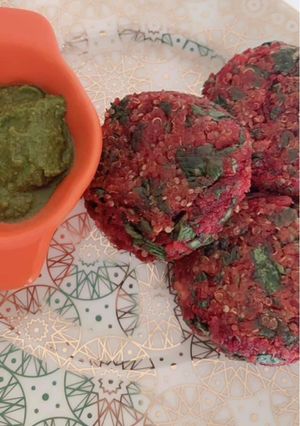 A picture of Beetroot Spinach Quinoa cutlets/ Kebab.