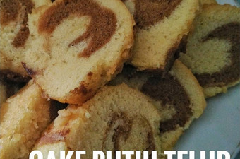 Resep Cake Putih Telur (Zebra Cake) Praktis