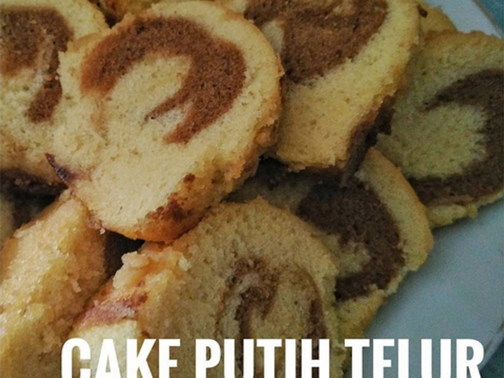 Resep Cake Putih Telur (Zebra Cake) Praktis