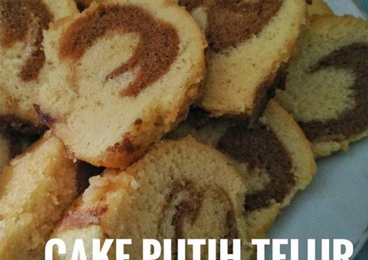 Cara memasak Cake Putih Telur (Zebra Cake) yang praktis