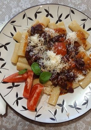Olasz vörösbabos tészta recept fotója
