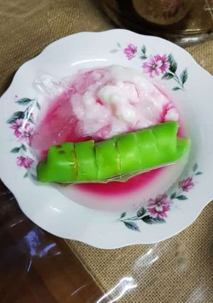 Foto resep Es pisang ijo