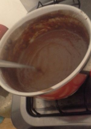 Una foto de Crema casera de chocolate ♡