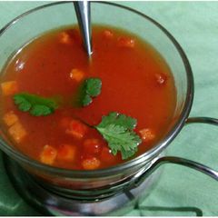 A picture of Tomato carrot soup.