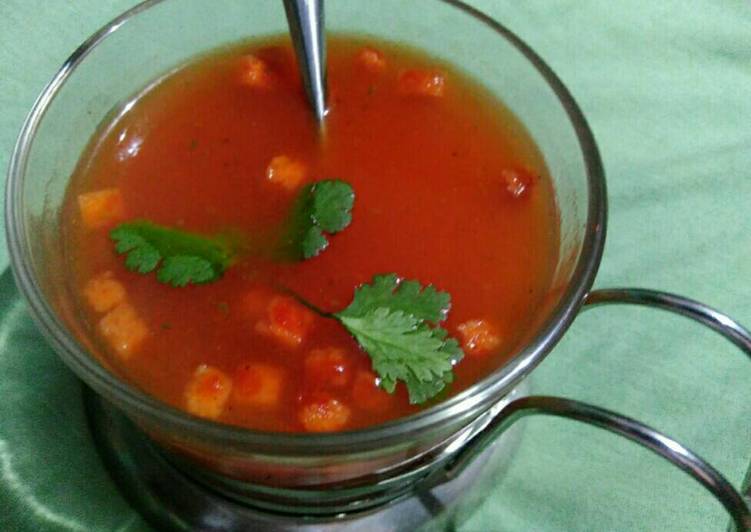 Recipe of Quick Tomato carrot soup