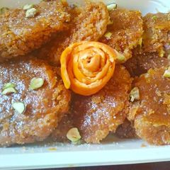 A picture of Soya chunks sweet.