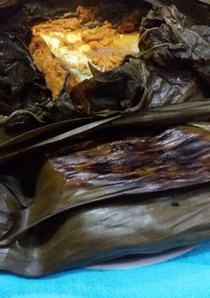 Foto resep Pepes ikan kembung daun singkong