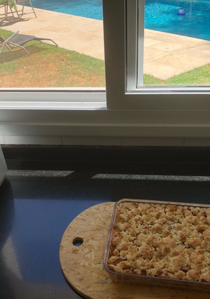 Una foto de Torta crumble de manzana!🍎🍏