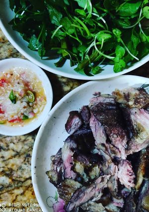 Hình của món Sườn bò non nướng mọi chấm muối ớt 🥩😋.