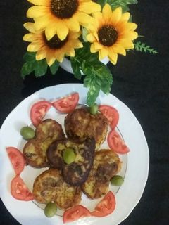 عکسی از دستور کوکو سیب زمینی با قارچ_ قالبی