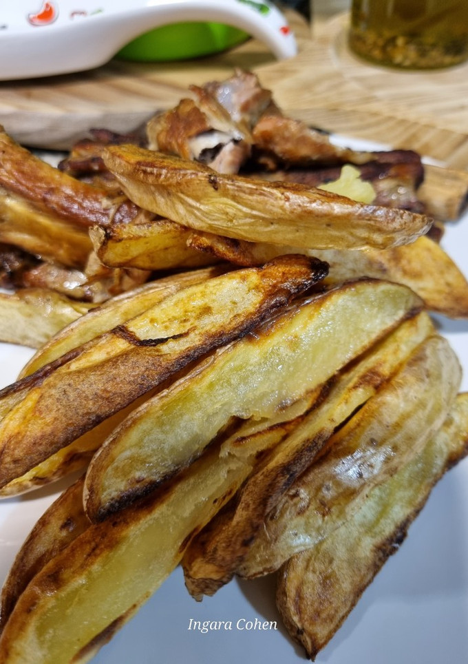 Una foto de Patatas fritas en freidora de aire 👩‍🍳