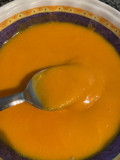 Una foto de Sopa de calabaza con crema