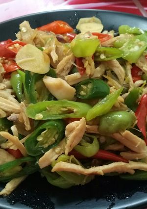 Foto resep Dada ayam tumis cabe
