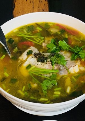 Hình của món Cá Điêu Hồng Om Dưa Cải.