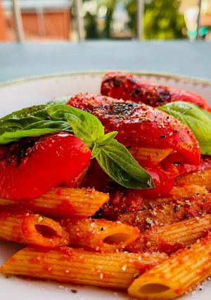 Foto di Penne ai peperoni grigliati