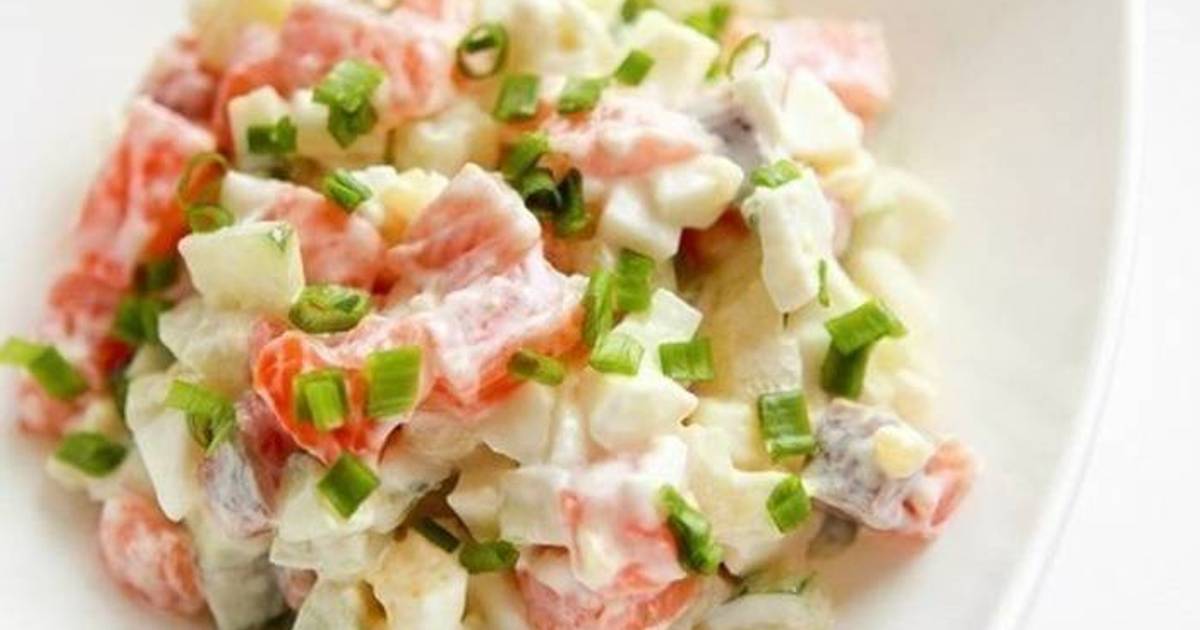 Салат с семгой и авокадо рецепт с фото очень вкусный