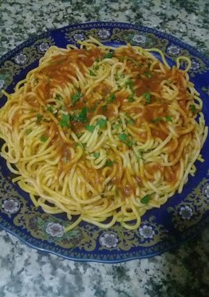 صورة لوصفة سباغيتي بنينا