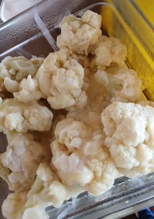 Una foto de Coliflor con queso y crema
