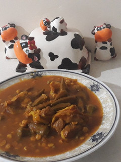 عکسی از دستور خورش بامیه