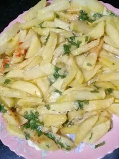 صورة لوصفة فريت (بطاطا مقلية) اوملات 😋😋