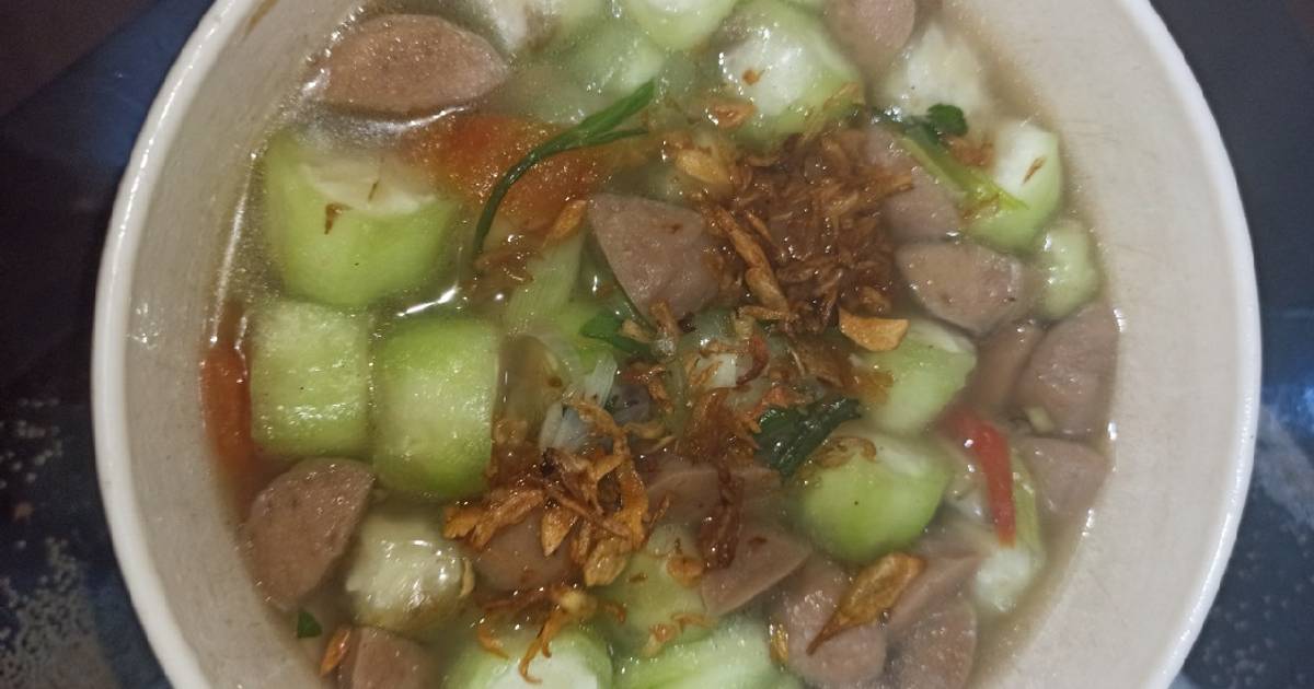 Resep Sup Oyong Bakso Oleh Indri Yuliafitri Cookpad