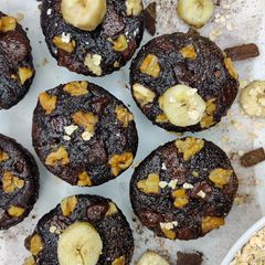 Eggless Oats Chocolate Brownie Muffins A picture of Eggless Oats Chocolate Brownie Muffins.