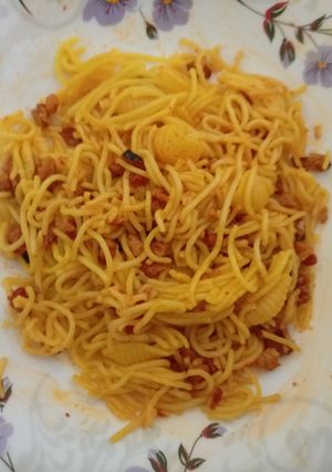 عکسی از دستور ماکارونی با سویا