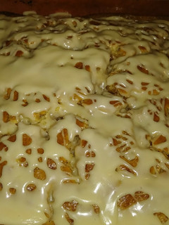 A picture of Maple Walnut Strudel Coffee Cake.