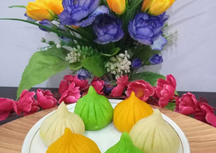Steps to Make Blends Colourful suji modak
