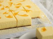 A picture of creme mango cake