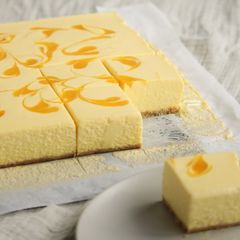 No-Bake Mango Cheesecake Bar A picture of No-Bake Mango Cheesecake Bar.