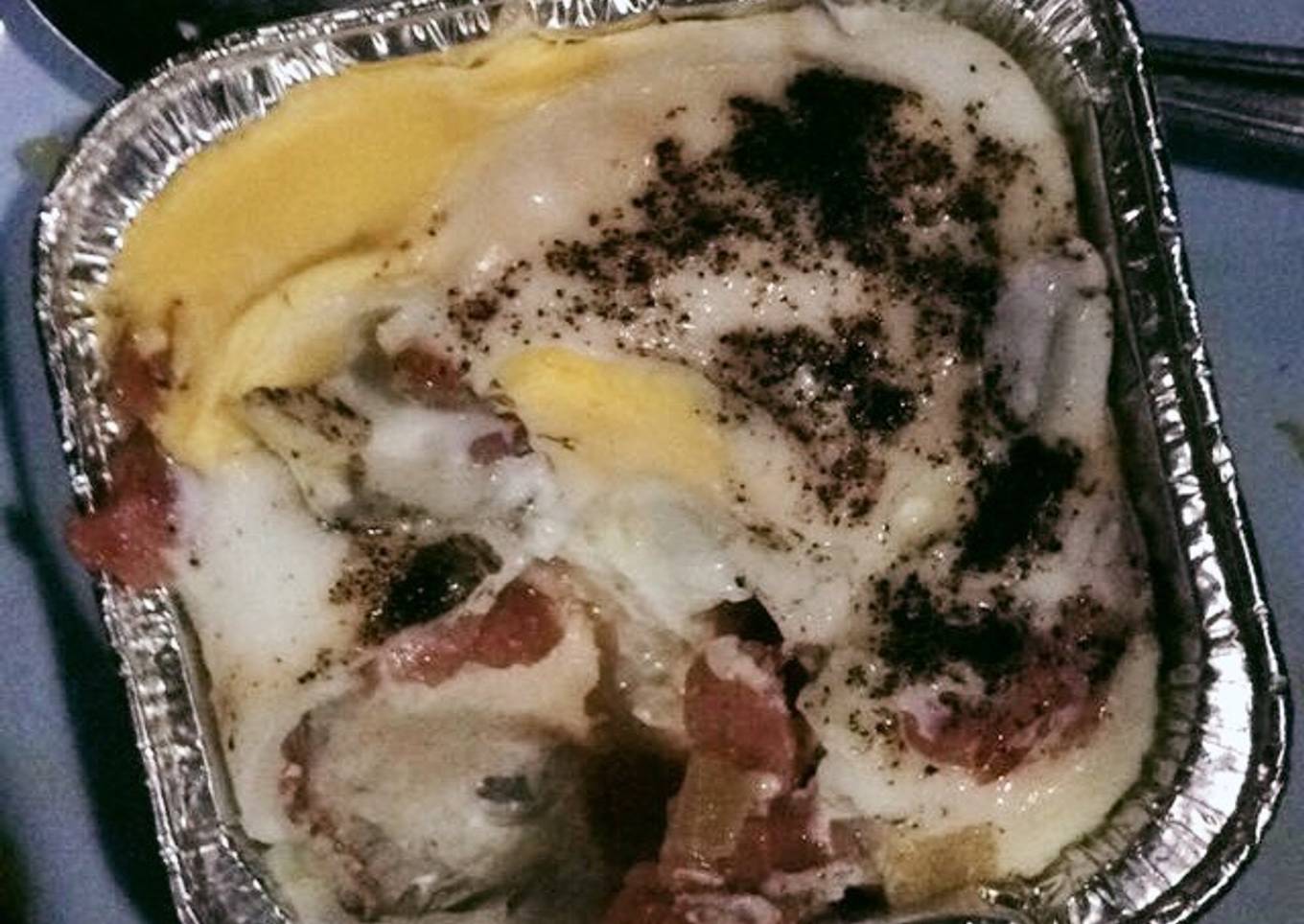 Half Boiled Egg Bread Pudding