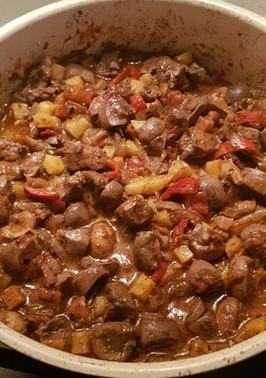 صورة لوصفة كلاوي بالخضار 🥔🌶🍗