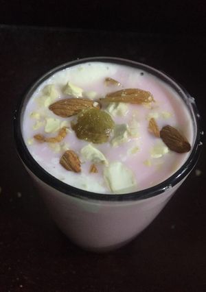 A picture of Rose milk badaam.