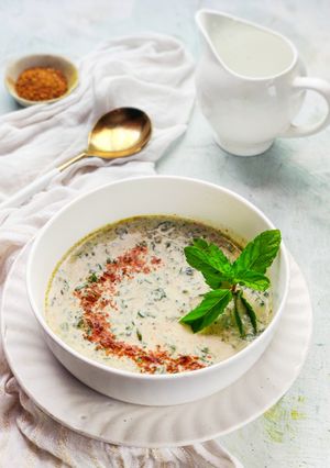 A picture of Spinach Raita.