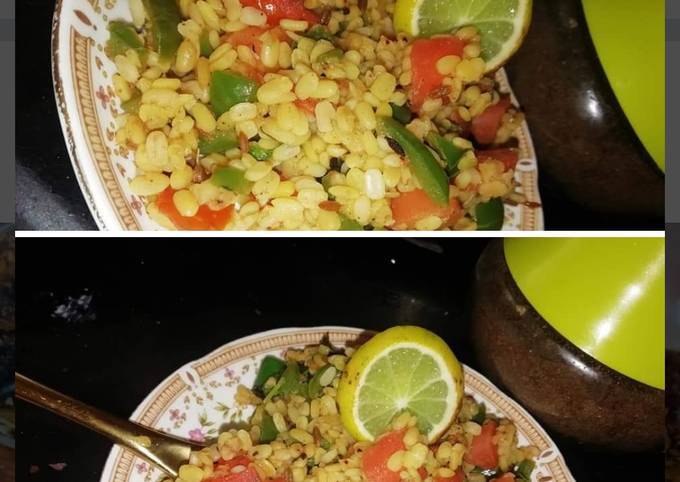 How to Make Homemade Healthy moong dal chaat